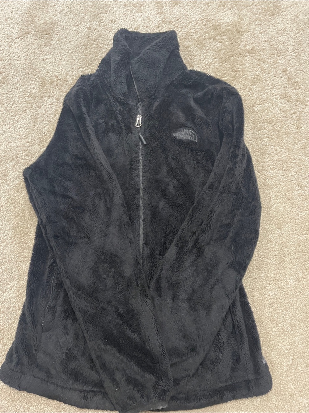 The North Face Black Plush Full-Zip Teddy Jacket
